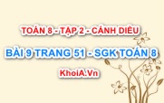Bài 9 trang 51 Toán 8 Cánh Diều Tập 2